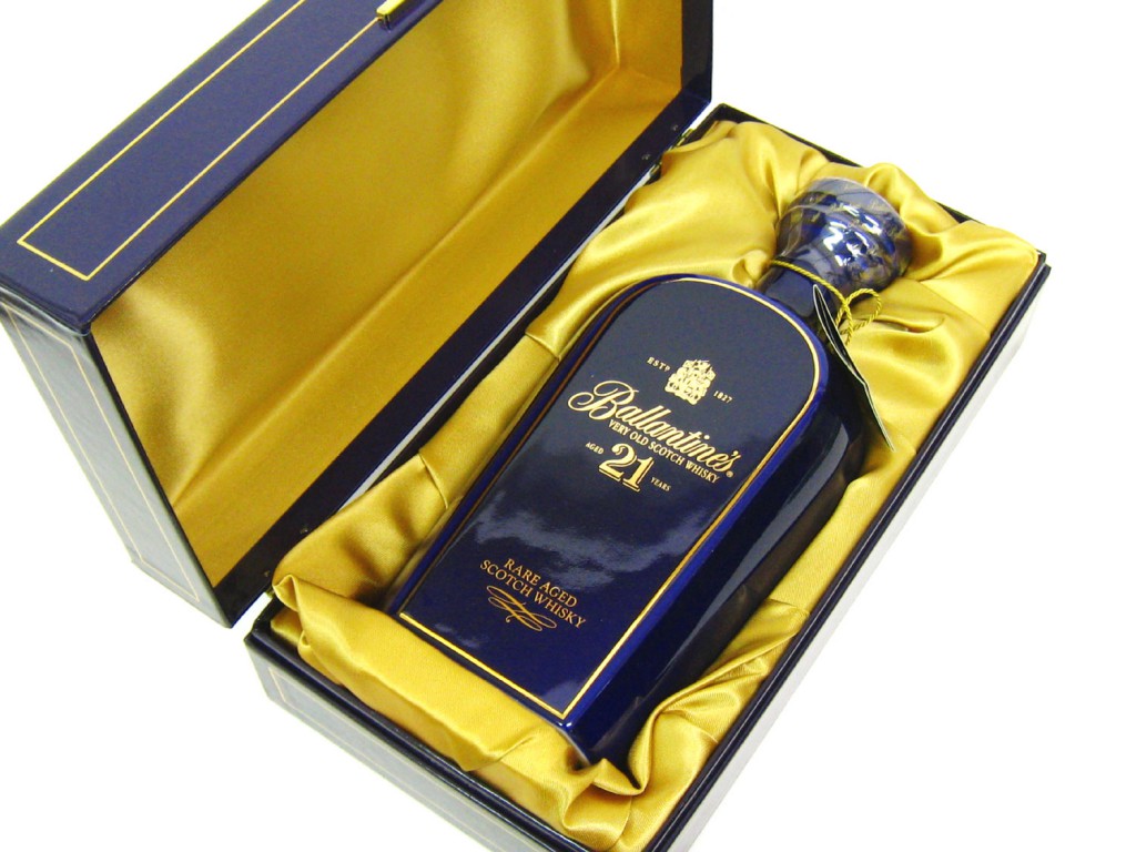 古酒 Ballantine's バランタイン 21年 青陶器ボトル 希少品 ウイスキー ...