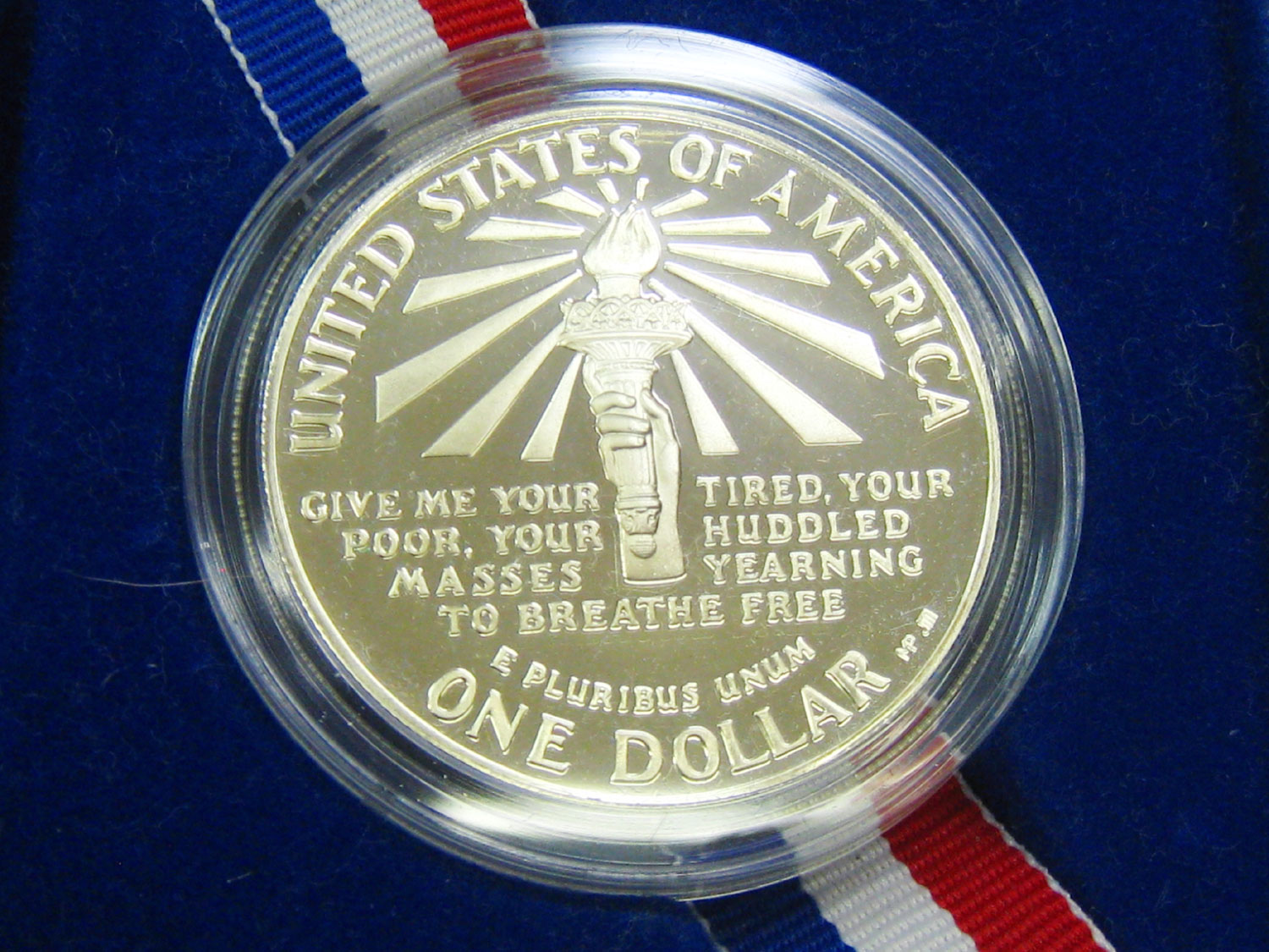 1986年 アメリカ リバティコイン 自由の女神 1ドル銀貨 記念コイン 
